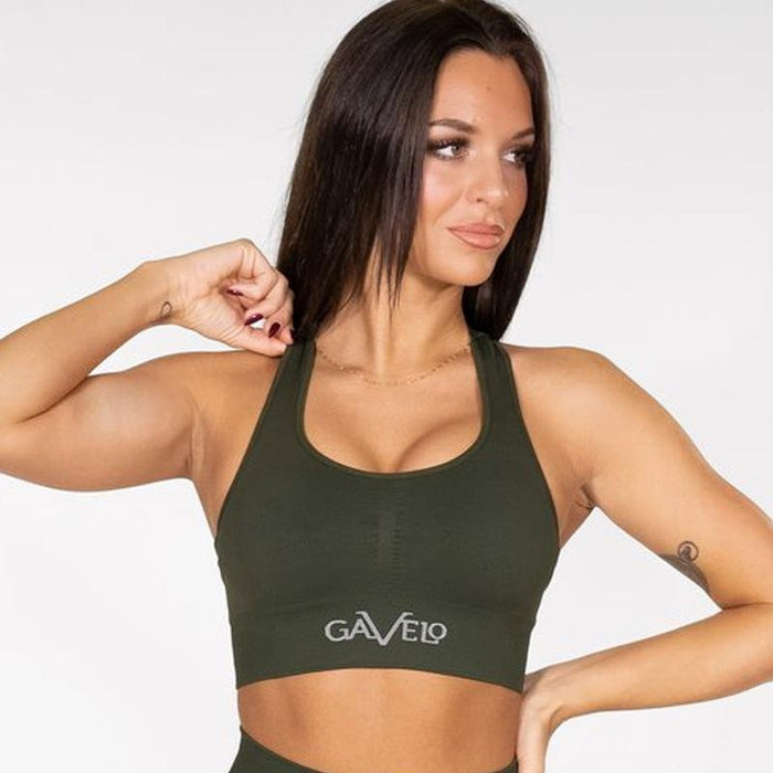 Gavelo Seamless Booster Sports Bra - Forest Green - XS - Sports Bra at MySupplementShop by Gavelo