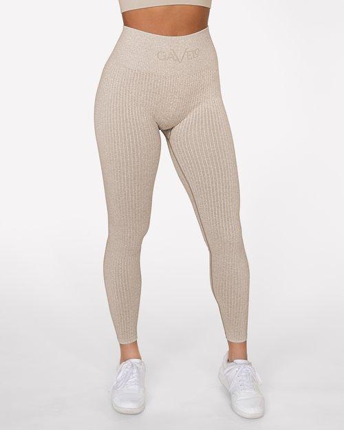 Gavelo Seamless Ribbed Leggings - Sand