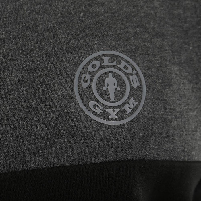 Golds Gym Full Zip Hooded Sweater - Black/Charcoal