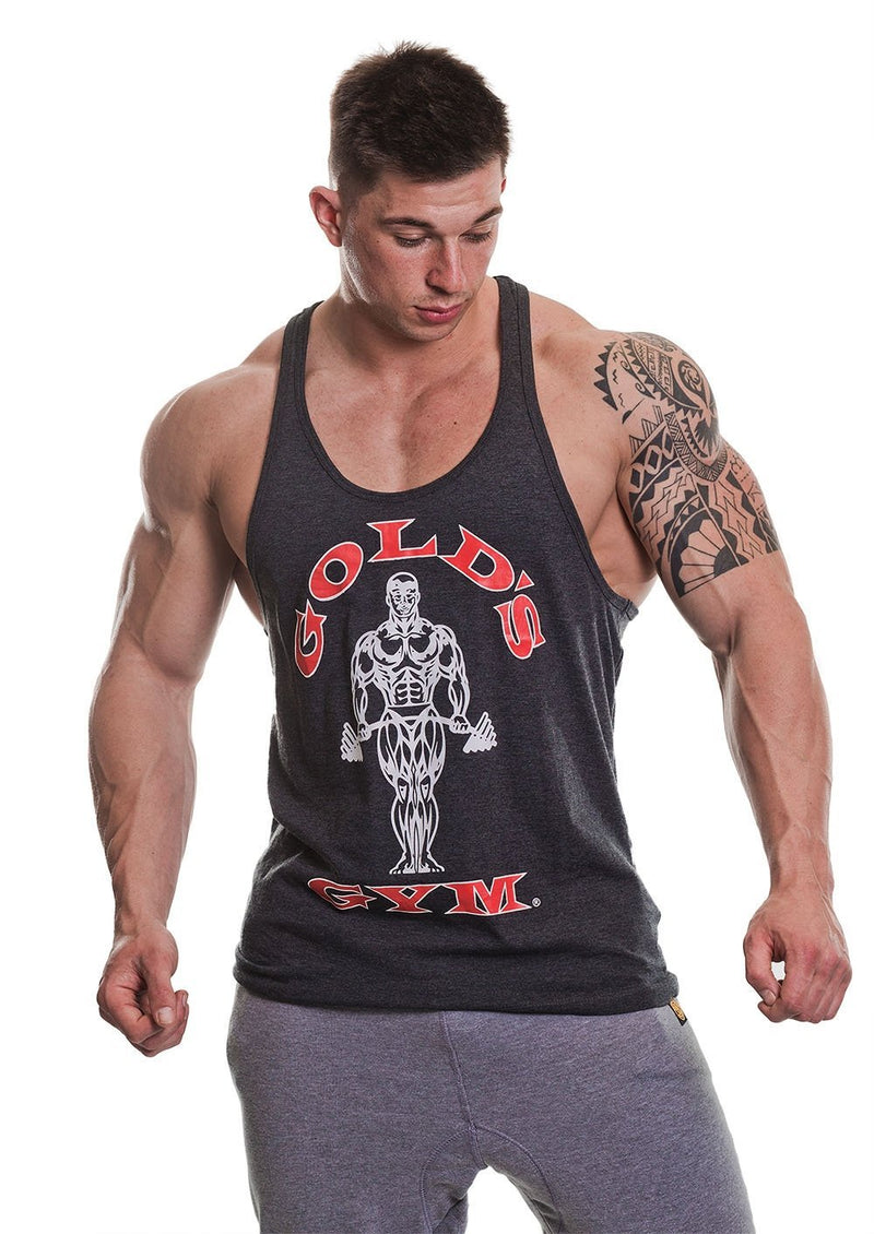 Golds Gym Muscle Joe Premium Stringer - Charcoal Marl