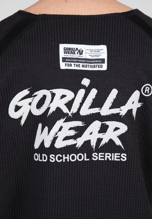 Gorilla Wear Augustine Old School Work Out Top - Black - Work Out Top at MySupplementShop by Gorilla Wear