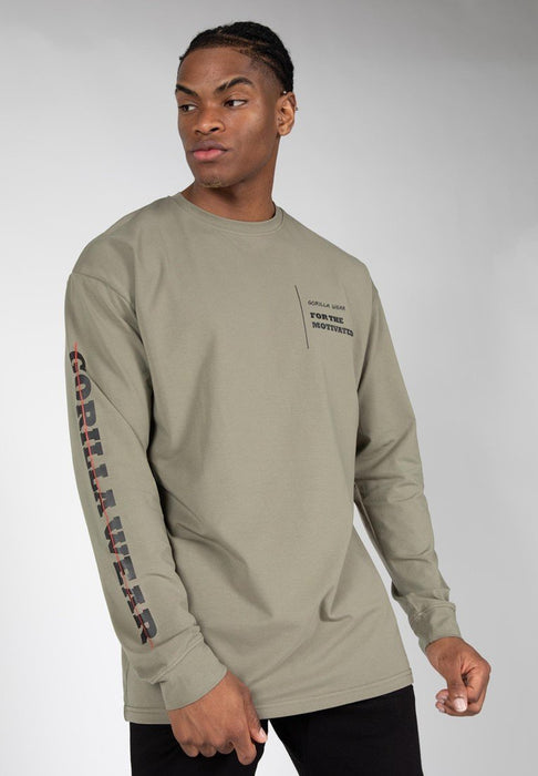 Gorilla Wear Boise Oversized Long Sleeve - Army Green