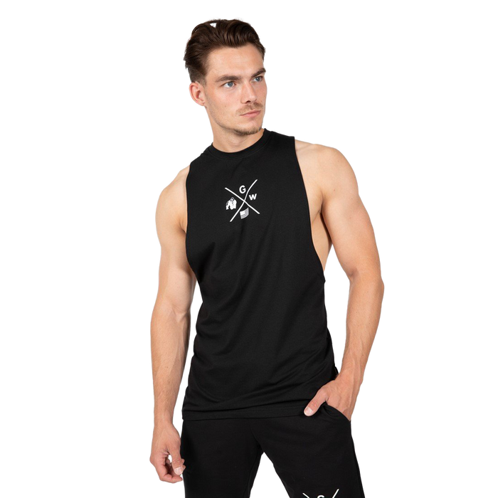 Gorilla Wear Cisco Drop Armhole Tank Top - Black/White