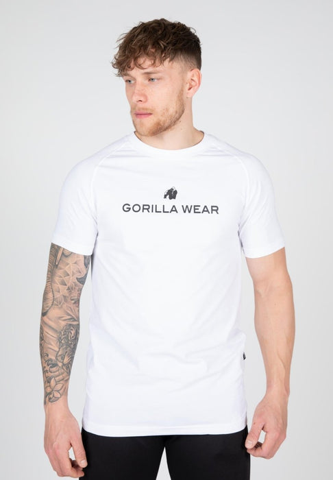 Gorilla Wear Davis T-Shirt White - T-Shirt at MySupplementShop by Gorilla Wear