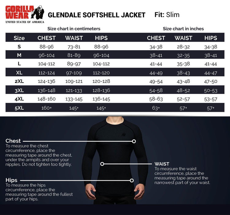 Gorilla Wear Glendale Softshell Jacket Black - Jacket at MySupplementShop by Gorilla Wear