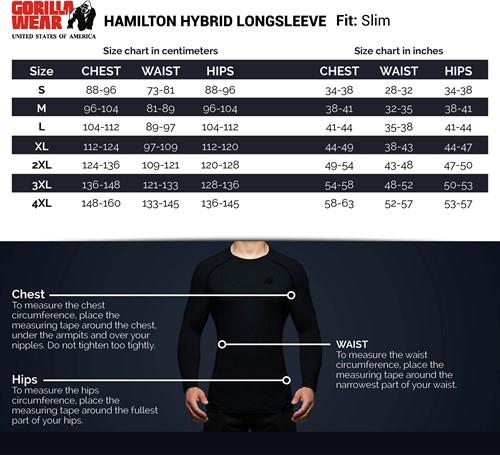 Gorilla Wear Hamilton Hybrid Long Sleeve - Black - Long Sleeve at MySupplementShop by Gorilla Wear