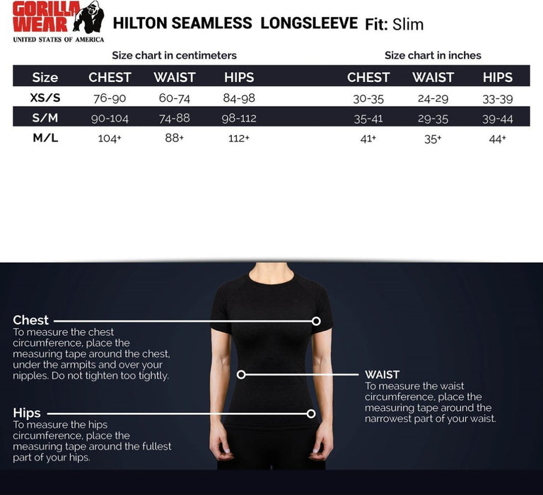 Gorilla Wear Hilton Seamless Long Sleeve - Black