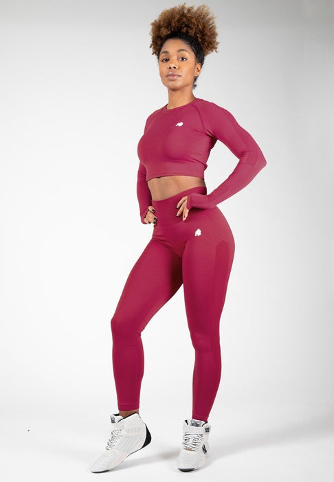 Gorilla Wear Hilton Seamless Long Sleeve - Fuchsia - Top at MySupplementShop by Gorilla Wear