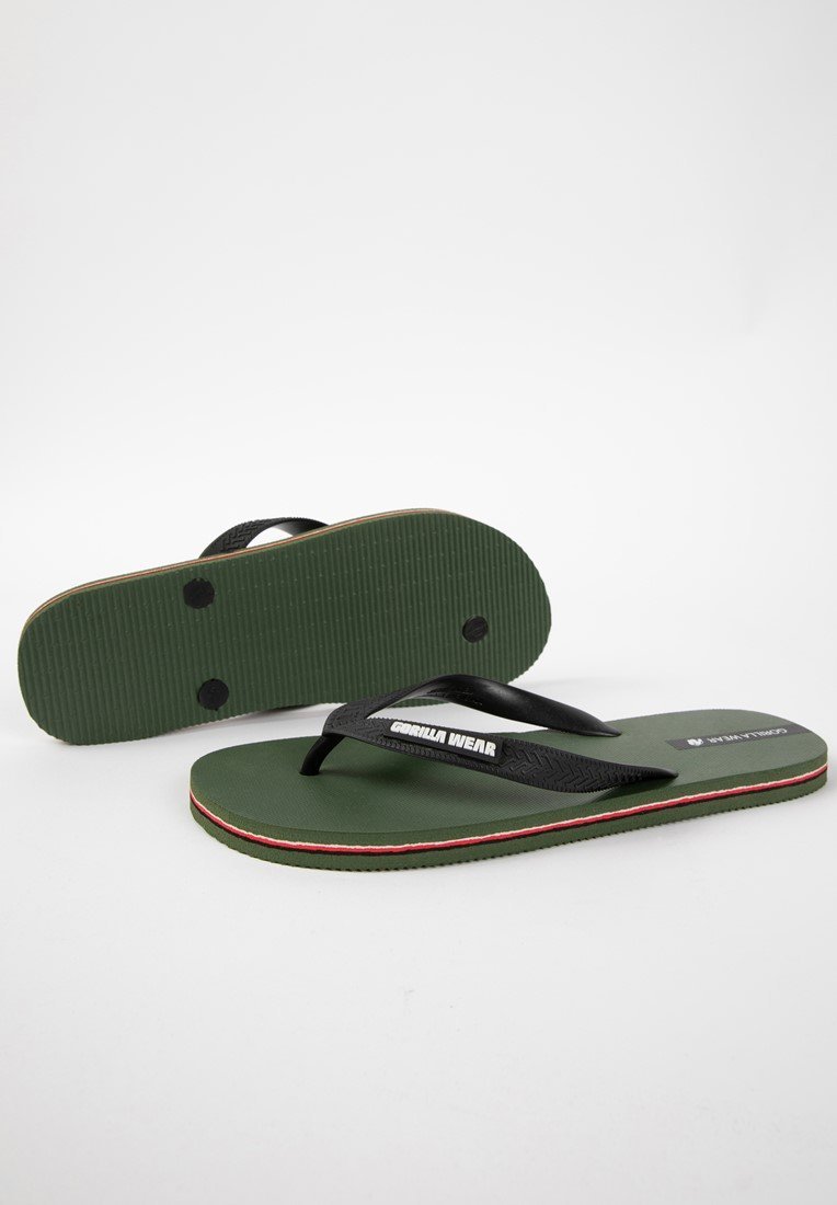 Gorilla Wear Komo Flip Flops Army Green - Flip Flops at MySupplementShop by Gorilla Wear