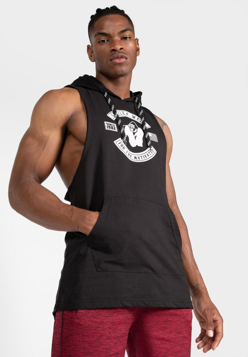 Gorilla Wear Lawrence Hooded Tank Top - Black - XL - Tank Top at MySupplementShop by Gorilla Wear