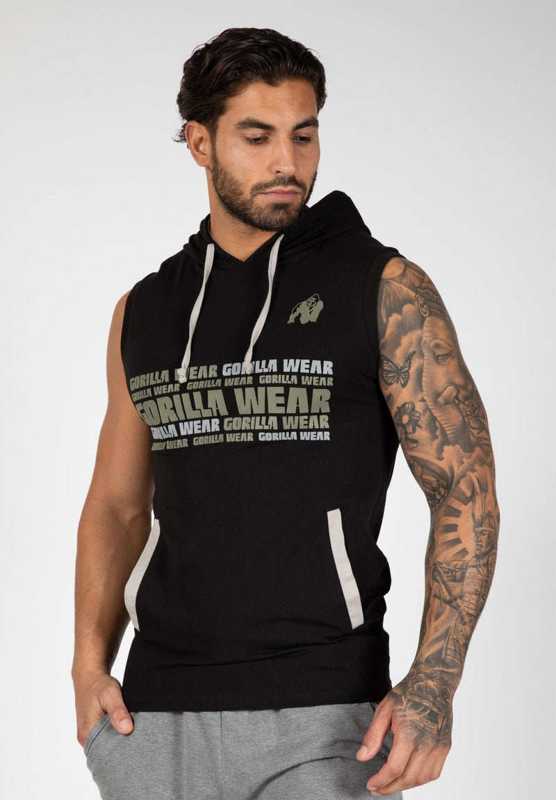 Gorilla Wear Melbourne S/L Hooded T-Shirt - Black