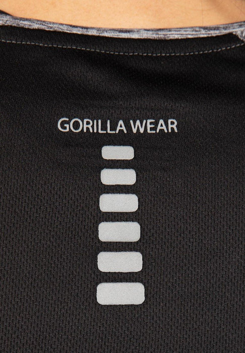 Gorilla Wear Monetta Performance T-Shirt - Grey Melange/Black - T-Shirt at MySupplementShop by Gorilla Wear