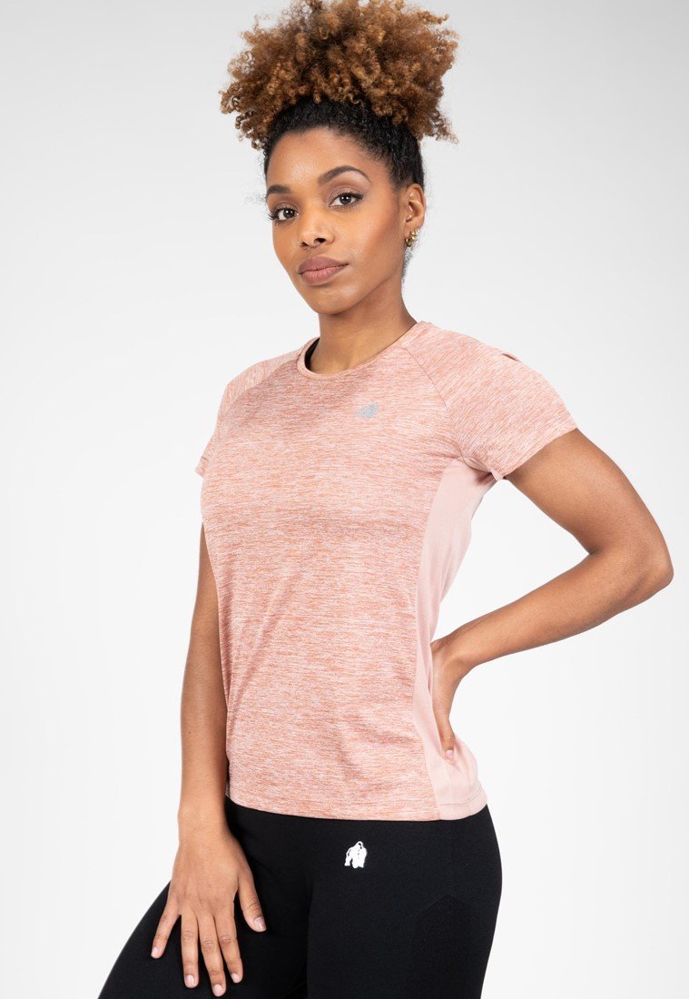 Gorilla Wear Monetta Performance T-Shirt - Salmon Pink