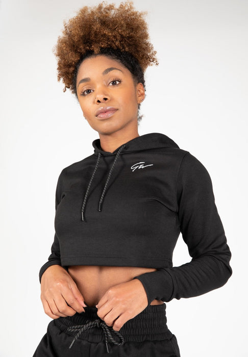 Gorilla Wear Pixley Crop Top Hoodie - Black