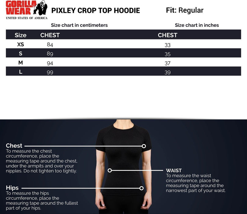 Gorilla Wear Pixley Crop Top Hoodie - Grey