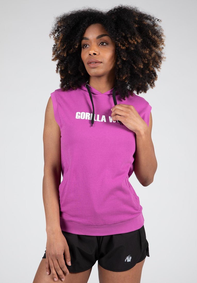 Gorilla Wear Virginia Sleeveless Hoodie Fuchsia - Sleeveless Hoodie at MySupplementShop by Gorilla Wear