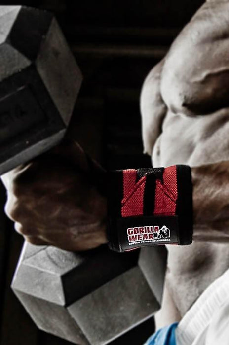 Gorilla Wear Wrist Wraps Pro - Black/Red