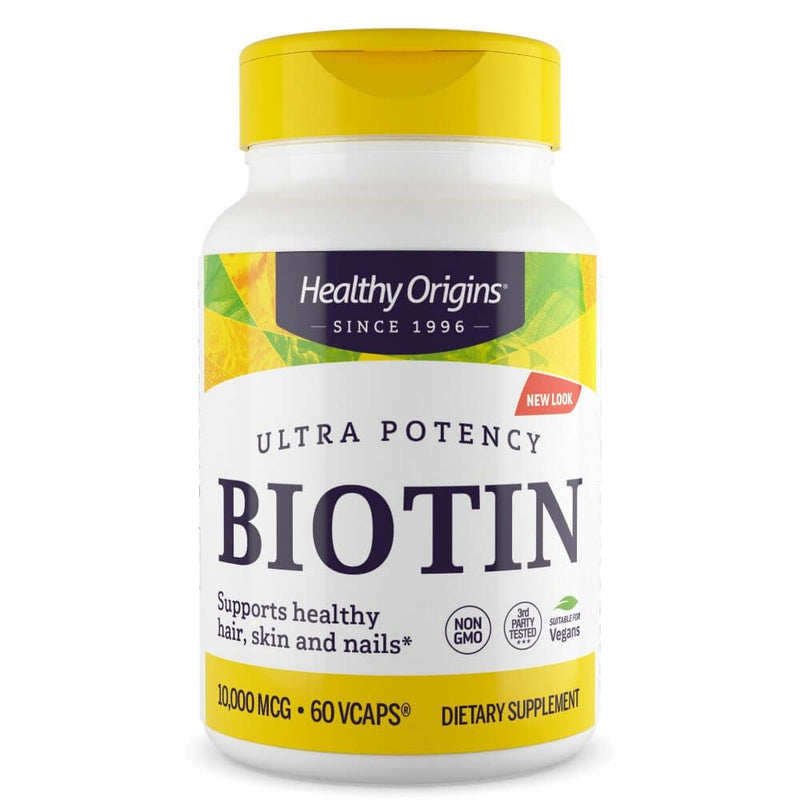 Healthy Origins Biotin 10,000mcg 60 Veggie Capsules | Premium Supplements at MYSUPPLEMENTSHOP