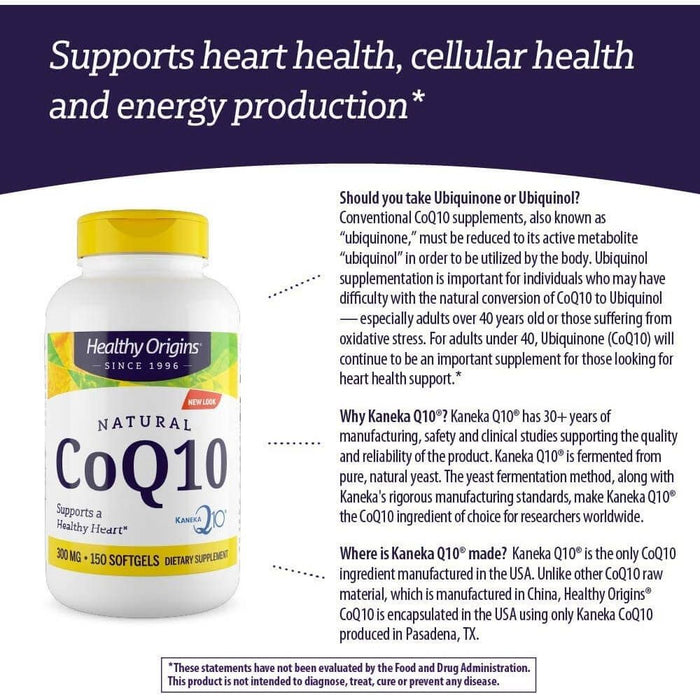 Healthy Origins CoQ10 300mg 60 Softgels | Premium Supplements at MYSUPPLEMENTSHOP