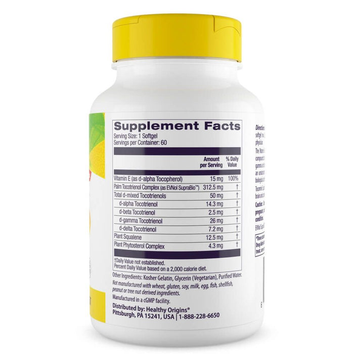 Healthy Origins Tocomin SupraBio Tocotrienols 50 mg 60 Softgels | Premium Supplements at MYSUPPLEMENTSHOP