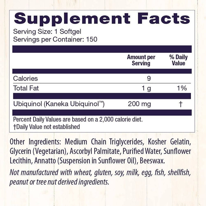 Healthy Origins Ubiquinol 200mg 150 Softgels | Premium Supplements at MYSUPPLEMENTSHOP