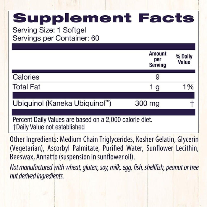 Healthy Origins Ubiquinol 300mg 60 Softgels | Premium Supplements at MYSUPPLEMENTSHOP