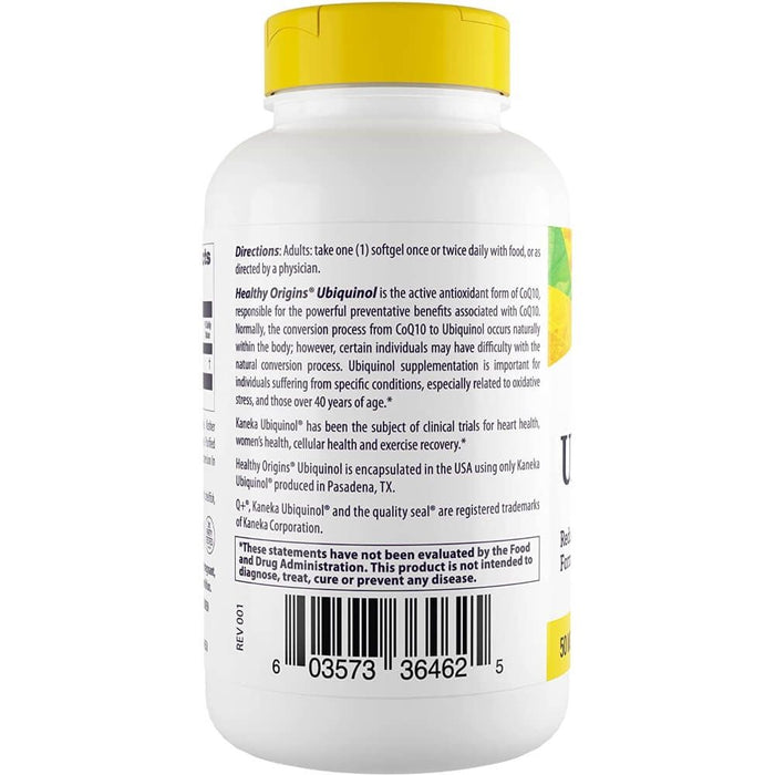 Healthy Origins Ubiquinol 50mg 150 Softgels | Premium Supplements at MYSUPPLEMENTSHOP