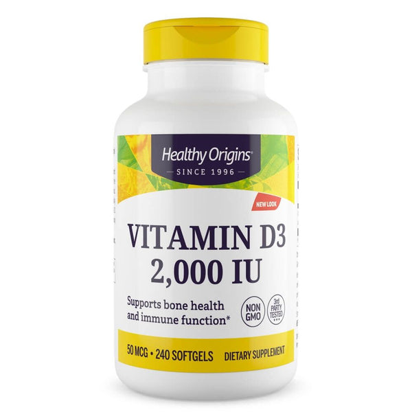 Healthy Origins Vitamin D3 2,000iu 240 Softgels | Premium Supplements at MYSUPPLEMENTSHOP