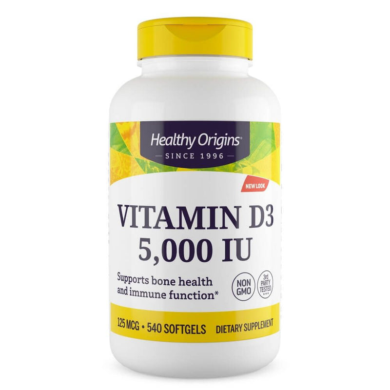 Healthy Origins Vitamin D3 5,000iu 540 Softgels - Immune Support at MySupplementShop by Healthy Origins