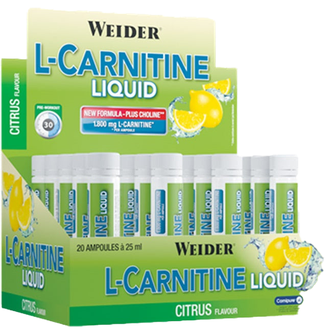 Weider L-Carnitine Liquid, Peach - 20 x 25 ml.