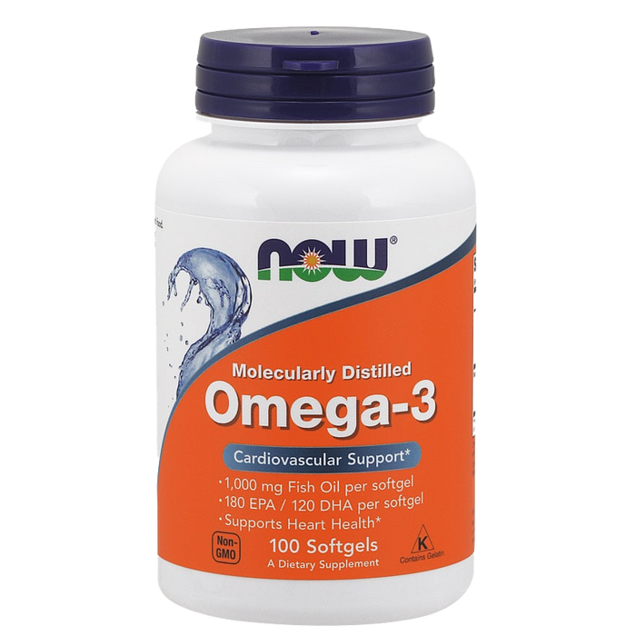 NOW Foods Omega-3 Molecularly Distilled - 100 softgels