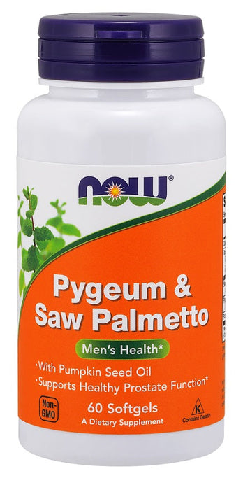 NOW Foods Pygeum & Saw Palmetto - 60 softgels - Sexual Health at MySupplementShop by NOW Foods