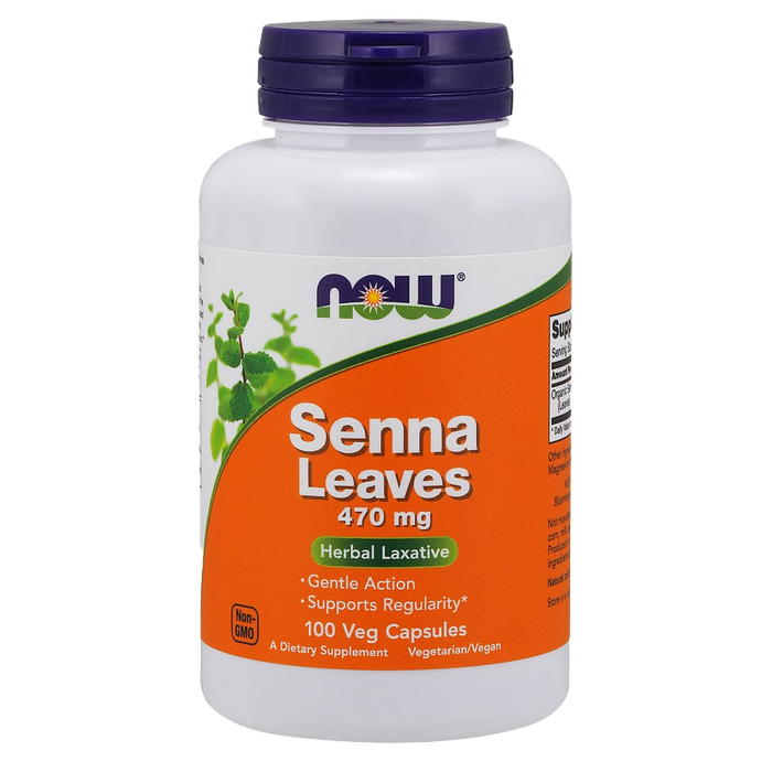 NOW Foods Senna Leaves, 470mg - 100 vcaps