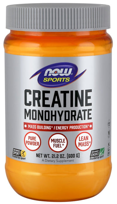 NOW Foods Creatine Monohydrate, Pure Powder - 600g | High-Quality Creatine Supplements | MySupplementShop.co.uk