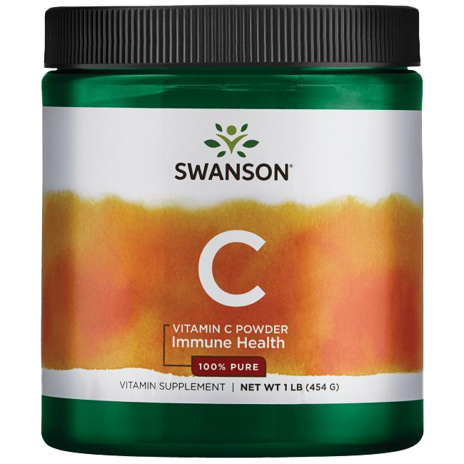 Swanson Vitamin C Powder, 100% Pure - 454g