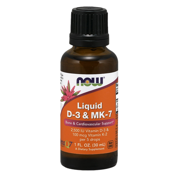 NOW Foods Liquid D-3 & MK-7 - 30 ml. - Vitamins & Minerals at MySupplementShop by NOW Foods