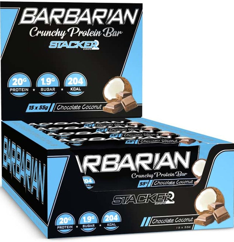 Stacker2 Europe Barbarian, Chocolate Coconut - 15 x 55g | High-Quality Health Foods | MySupplementShop.co.uk