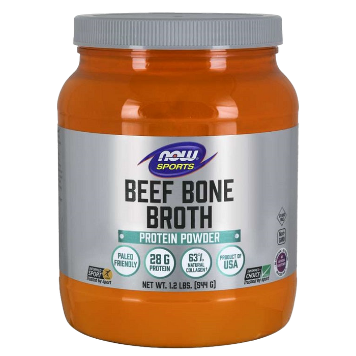 NOW Foods Bone Broth, Beef Powder - 544g