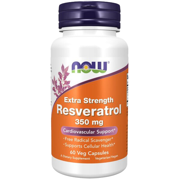 NOW Foods Resveratrol, Extra Strength 350mg - 60 vcaps