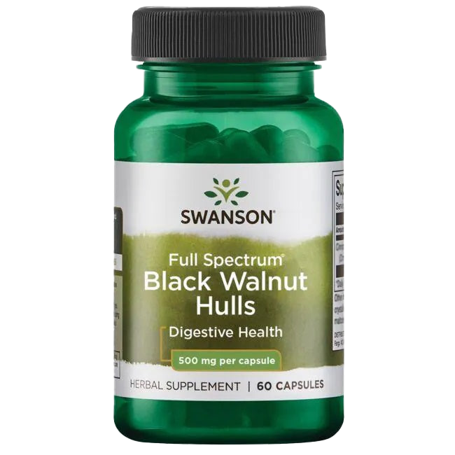 Swanson Full Spectrum Black Walnut Hulls, 500mg - 60 caps