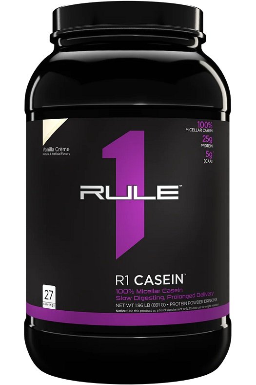 Rule One R1 Casein Vanilla Creme 891g at the cheapest price at MYSUPPLEMENTSHOP.co.uk