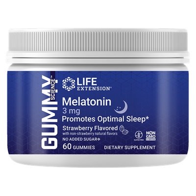 Life Extensiongummy Science Melatonin, 3mg (Strawberry) 60gummies - Sports Supplements at MySupplementShop by Life Extension