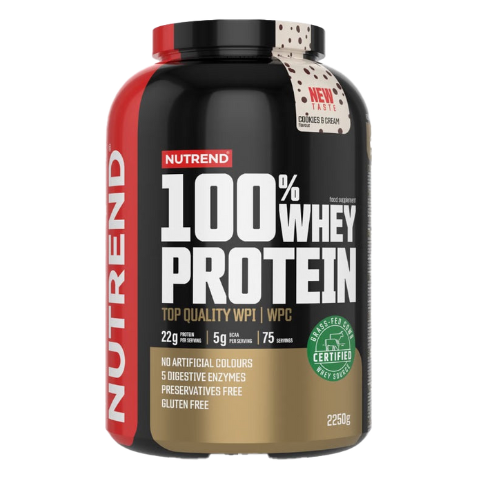 Nutrend 100% Whey Protein, Cookies & Cream 2250g