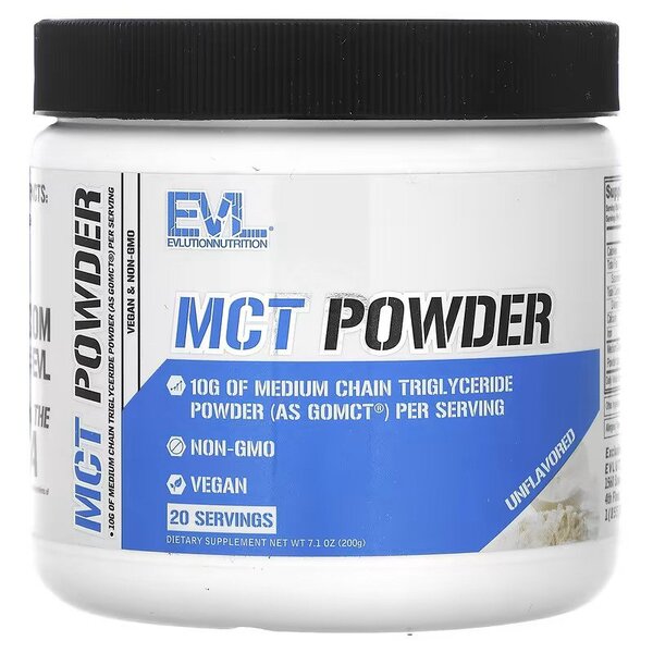 EVLution Nutrition MCT Powder, Unflavored - 200g