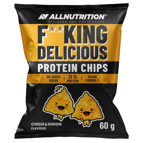 Allnutrition Fitking Delicious Protein Chips, Cheese and Onion - 60g