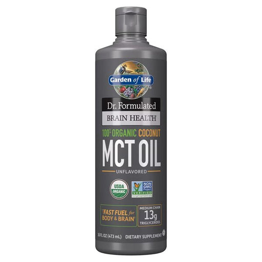 Garden of Life Dr. Formulated Organic Brain Health MCT Oil - 473ml Best Value Nutritional Supplement at MYSUPPLEMENTSHOP.co.uk