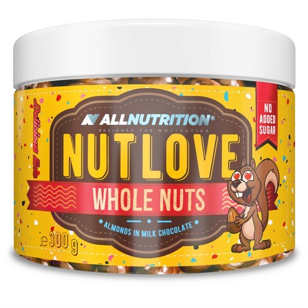 Nutlove Whole Nuts, Almonds in Milk Chocolate - 300g | Premium Chocolate Covered Nuts at MYSUPPLEMENTSHOP.co.uk