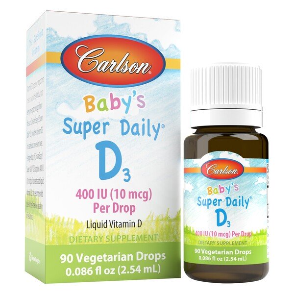 Carlson Labs Baby's Super Daily D3, 400 IU - 2.54ml 90 Drops - Sports Drink at MySupplementShop by Carlson Labs