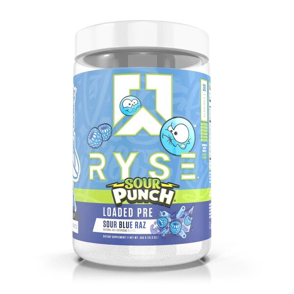 Loaded Pre, Sour Blue Raz - 435g | Premium Sports Nutrition at MYSUPPLEMENTSHOP.co.uk