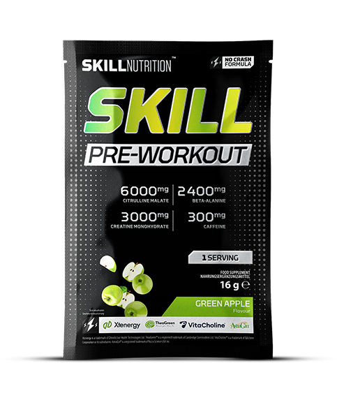 Skill Nutrition Skill Pre-Workout 16g (1 serving) - Green Apple - Sports Nutrition at MySupplementShop by Skill Nutrition